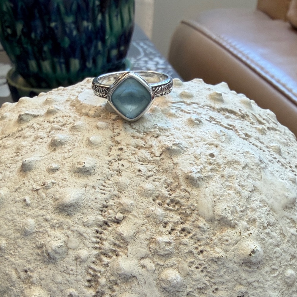 Silpada Silver Ring with Blue Stone